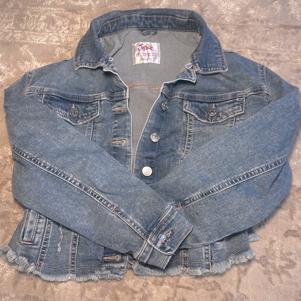 Justice Light Blue Denim Jacket